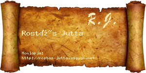 Rostás Jutta névjegykártya